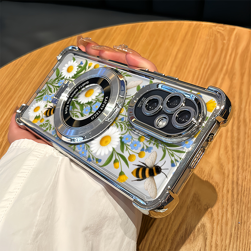 Oppo Reno 12 - Capa de Telefone com Estampa Floral