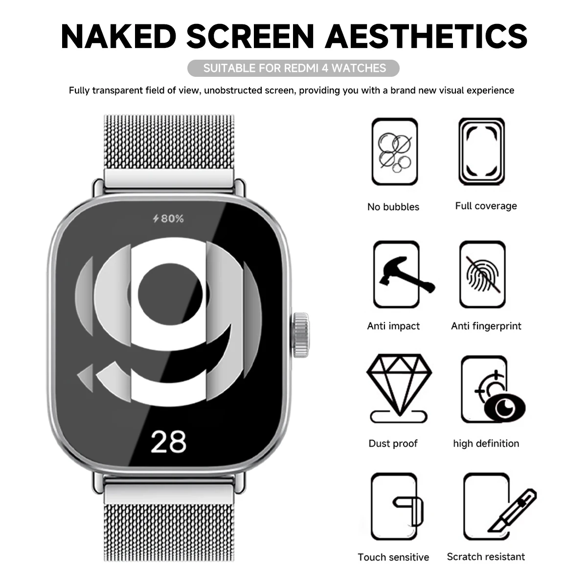 Vidro temperado para xiaomi re - Smartwatch Screen Film avaliação e preço